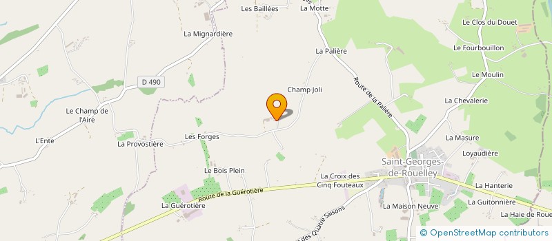 localisation de l'entreprise GAEC DES TESNIERES à SAINT-GEORGES-DE-ROUELLEY