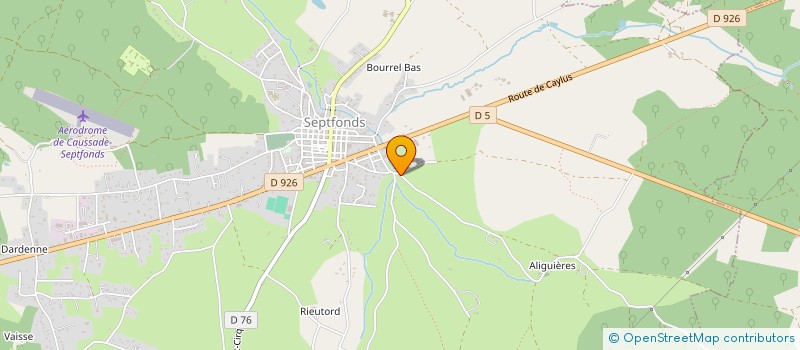 localisation de l'entreprise GAEC DES TEULIERES  SEPTFONDS