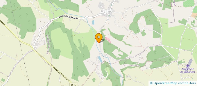 localisation de l'entreprise GAEC DES THEBES  MONSAC