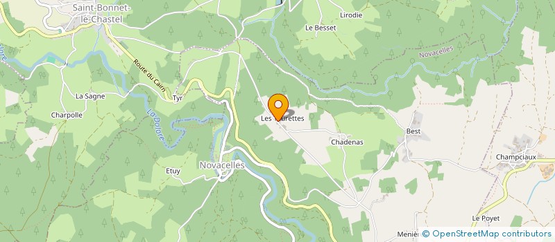 localisation de l'entreprise GAEC DES TOURETTES à NOVACELLES