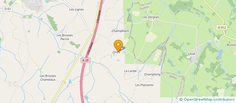 localisation de l'entreprise GAEC DES TOURS D'OREIX à ARNAC-LA-POSTE