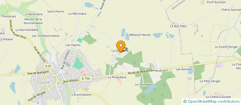 localisation de l'entreprise GAEC DES TROIS GITES à MONTREVAULT-SUR-EVRE