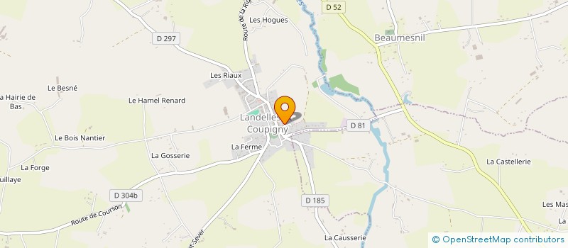 localisation de l'entreprise GAEC DES TROIS LAITIERS à LANDELLES-ET-COUPIGNY