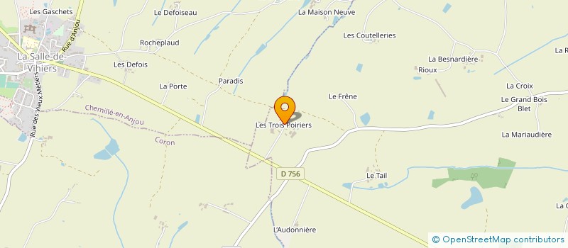 localisation de l'entreprise GAEC DES TROIS POIRIERS à LYS-HAUT-LAYON