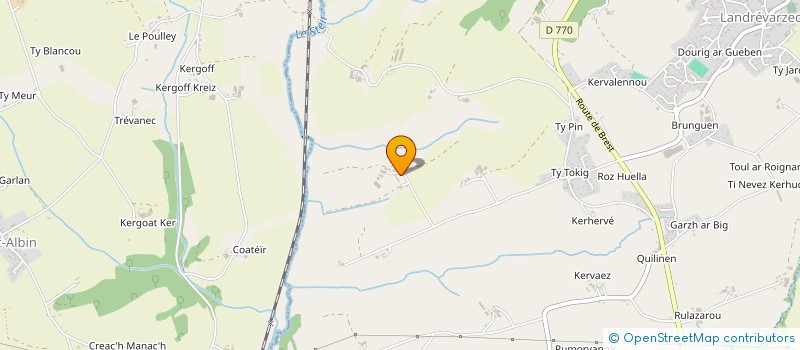 localisation de l'entreprise GAEC DES VALLONS à LANDREVARZEC