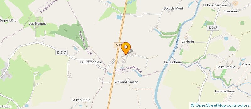 localisation de l'entreprise GAEC DES VAUX PONTS  LA HAIE-TRAVERSAINE