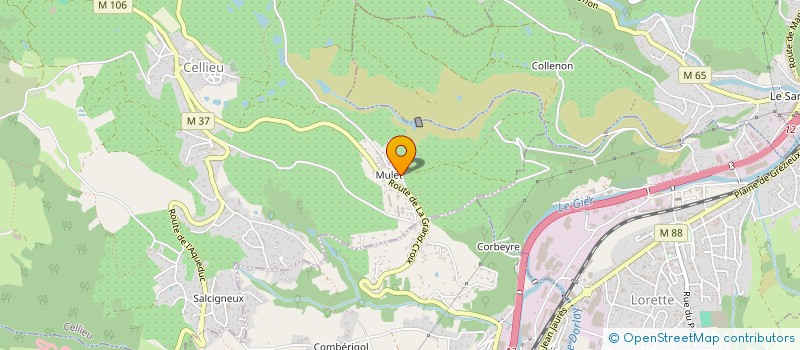 localisation de l'entreprise GAEC DES VERGERS DU MULET  CELLIEU