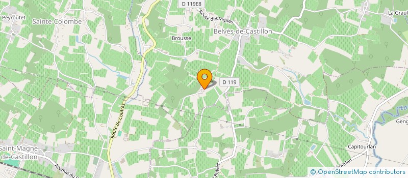 localisation de l'entreprise GAEC DES VIGNOBLES CARDOSO à BELVES-DE-CASTILLON