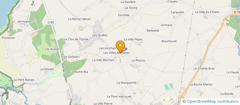 localisation de l'entreprise GAEC DES VILLES MAROTTES à HILLION