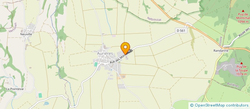 localisation de l'entreprise GAEC DES VIOLETTES à AURIERES