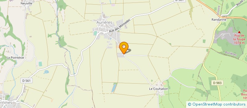 localisation de l'entreprise GAEC DES VOLCANS à AURIERES