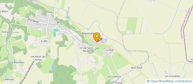 localisation de l'entreprise GAEC DESFEUX DU PONT à ROZ-SUR-COUESNON