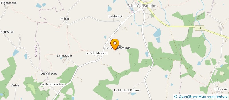 localisation de l'entreprise GAEC DESSALAS à SAINT-CHRISTOPHE