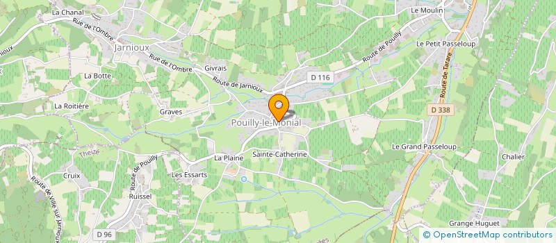 localisation de l'entreprise GAEC DOMAINE DES CHARBONNIERES à PORTE-DES-PIERRES-DOREES
