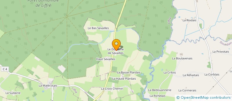 localisation de l'entreprise GAEC DOMEN'HOLSTEIN à LA BOUEXIERE