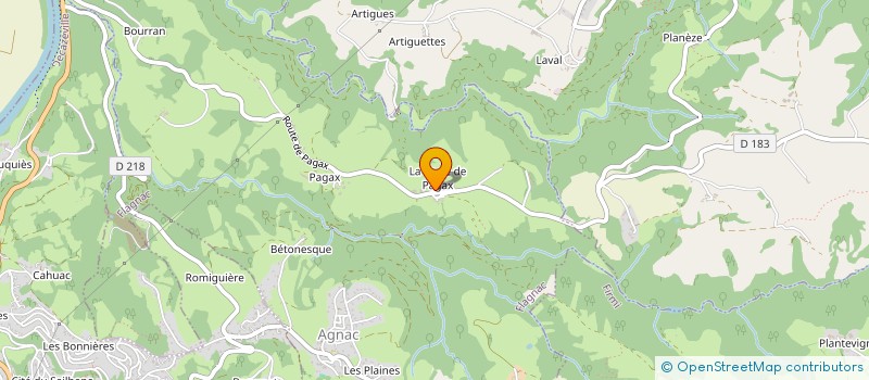localisation de l'entreprise GAEC DOMERGUE à FLAGNAC