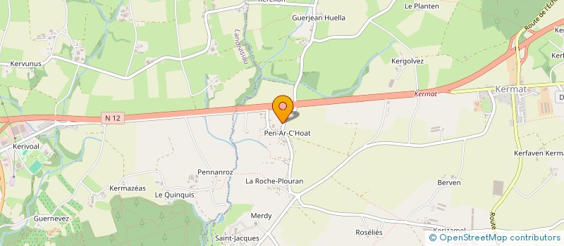localisation de l'entreprise GAEC DOUAR BRUG à SAINT-THEGONNEC LOC-EGUINER