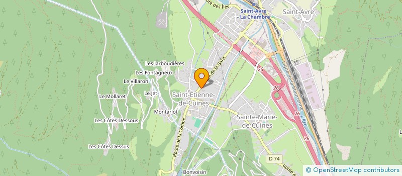 localisation de l'entreprise GAEC DU BACHEUX  SAINT-ETIENNE-DE-CUINES