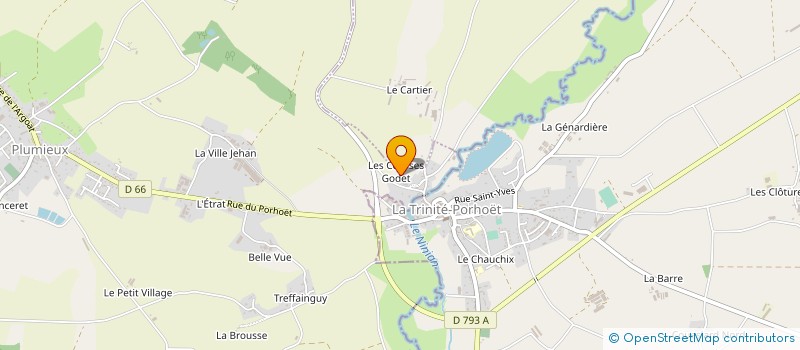 localisation de l'entreprise GAEC DU BARALENT à PLUMIEUX