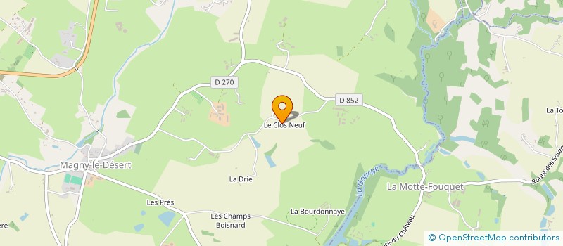 localisation de l'entreprise GAEC DU BAS CLOS à LONLAY LE TESSON