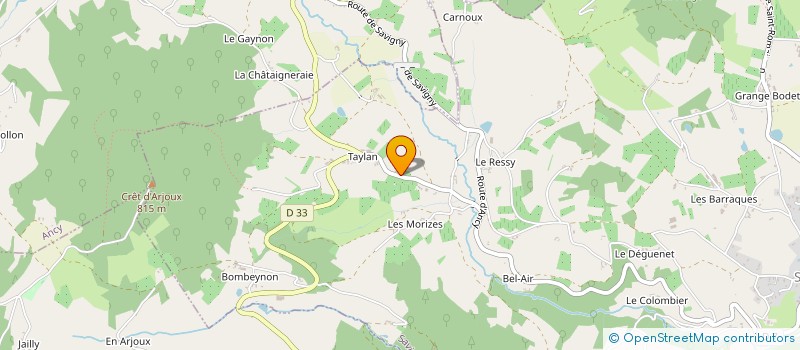 localisation de l'entreprise GAEC DU BAS D'ARJOUX à SAVIGNY
