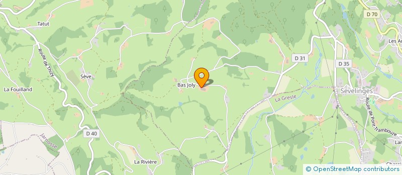 localisation de l'entreprise GAEC DU BAS JOLY à SEVELINGES