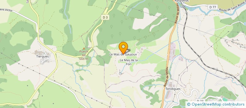 localisation de l'entreprise GAEC DU BAS LEVEZOU  MONTJAUX