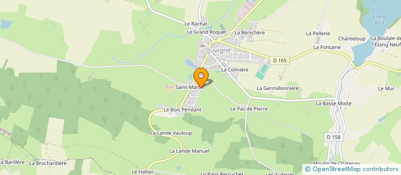 localisation de l'entreprise GAEC DU BAS TERTRE à SAINT-HILAIRE-DU-MAINE