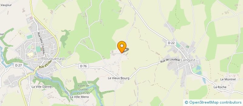 localisation de l'entreprise GAEC DU BEL HORIZON à PLOUGUENAST-LANGAST