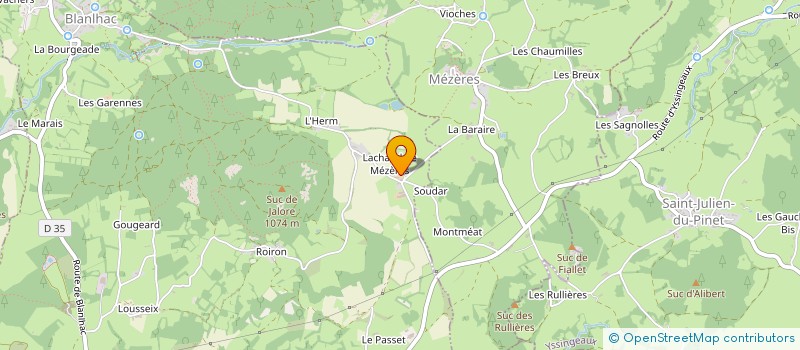 localisation de l'entreprise GAEC DU BELVEDERE à ROSIERES