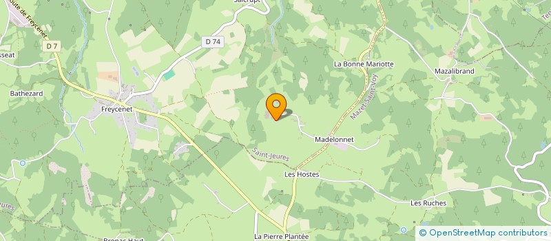 localisation de l'entreprise GAEC DU BIART à SAINT-JEURES