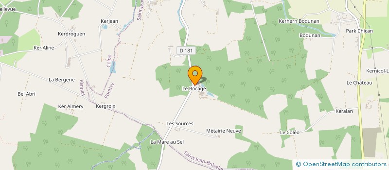 localisation de l'entreprise GAEC DU BOCAGE à SAINT-JEAN-BREVELAY
