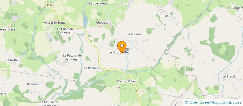 localisation de l'entreprise GAEC DU BOIS BOULET à LOURDOUEIX-SAINT-PIERRE