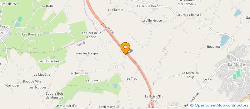 localisation de l'entreprise GAEC DU BOIS D'UZEL à LA MOTTE