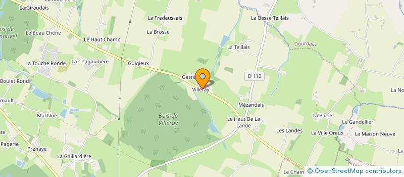 localisation de l'entreprise GAEC DU BOIS DE VILLERAY  LA BOUEXIERE