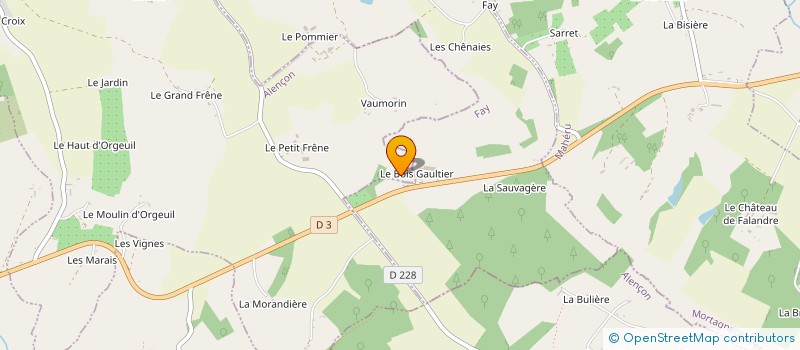 localisation de l'entreprise GAEC DU BOIS GAUTIER à FERRIERES-LA-VERRERIE