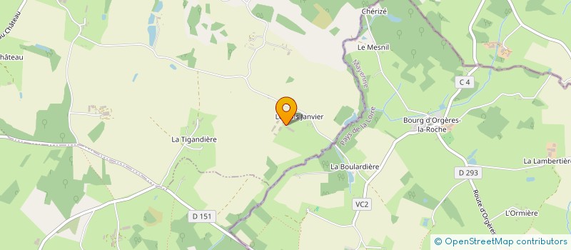 localisation de l'entreprise GAEC DU BOIS JANVIER à LA MOTTE FOUQUET