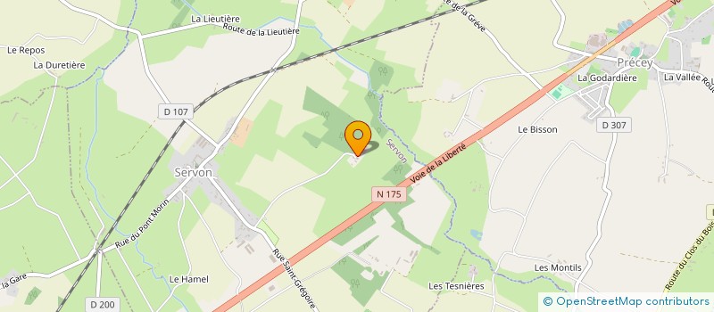 localisation de l'entreprise GAEC DU BOIS JARDINS à SERVON