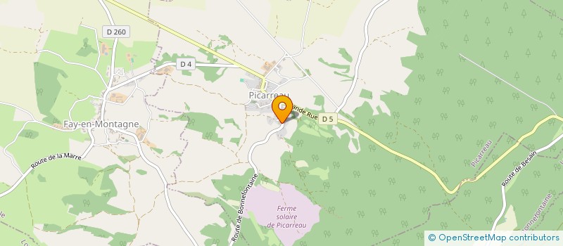 localisation de l'entreprise GAEC DU BOIS JOLI à FAY-EN-MONTAGNE