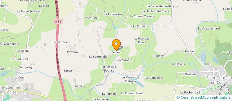 localisation de l'entreprise GAEC DU BOIS JOLY à SAINT-GERMAIN-EN-COGLES
