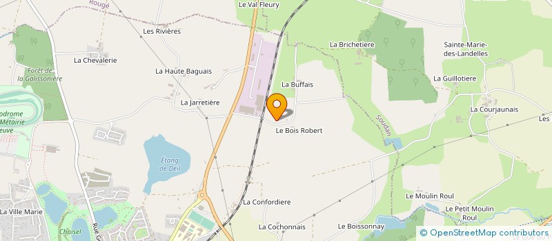localisation de l'entreprise GAEC DU BOIS ROBERT à CHATEAUBRIANT
