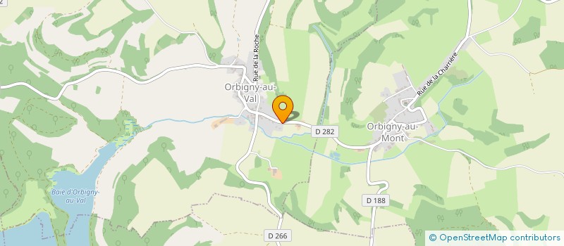 localisation de l'entreprise GAEC DU BON TEMPS à ORBIGNY-AU-VAL