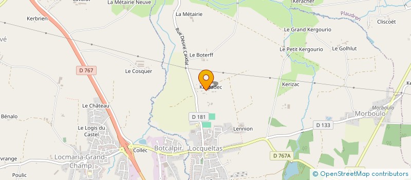 localisation de l'entreprise GAEC DU BON VENT à LOCQUELTAS
