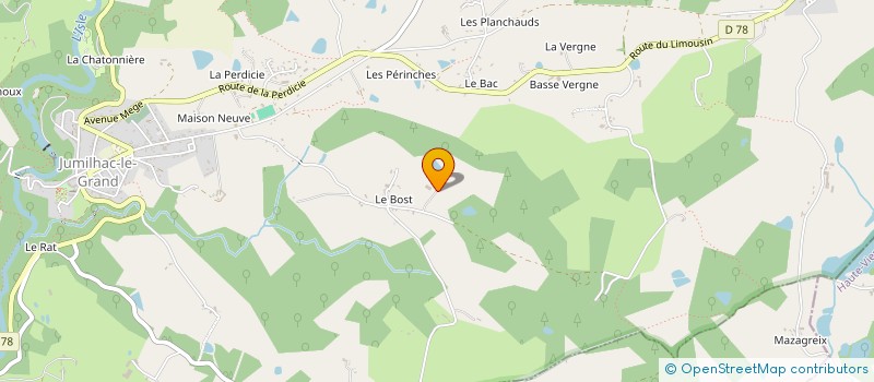 localisation de l'entreprise GAEC DU BOST à JUMILHAC-LE-GRAND