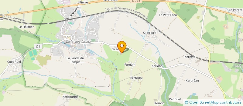 localisation de l'entreprise GAEC DU BOT SCAHOUET  LA VRAIE-CROIX