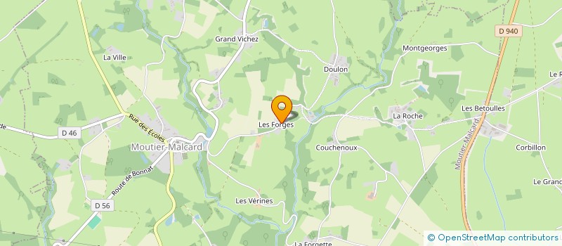 localisation de l'entreprise GAEC DU BOUCHERON à MOUTIER-MALCARD