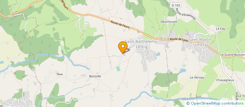 localisation de l'entreprise GAEC DU BOUCHET à SAINT-BARTHELEMY-LESTRA