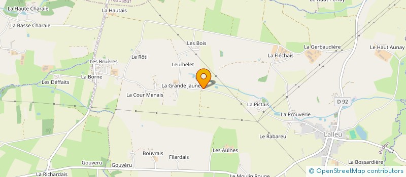 localisation de l'entreprise GAEC DU BOULAI  SAULNIERES