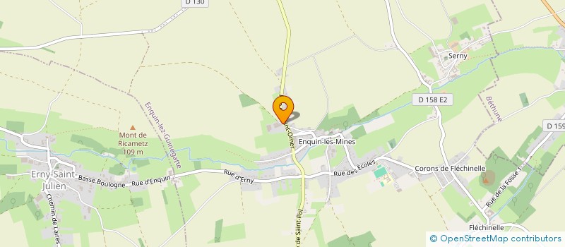 localisation de l'entreprise GAEC DU BOUT DE LA VILLE  ENQUIN-LEZ-GUINEGATTE