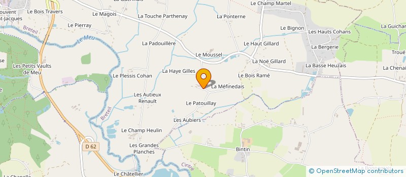 localisation de l'entreprise GAEC DU BREIL  BRETEIL